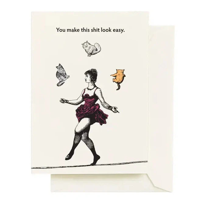 Juggling Cats Card