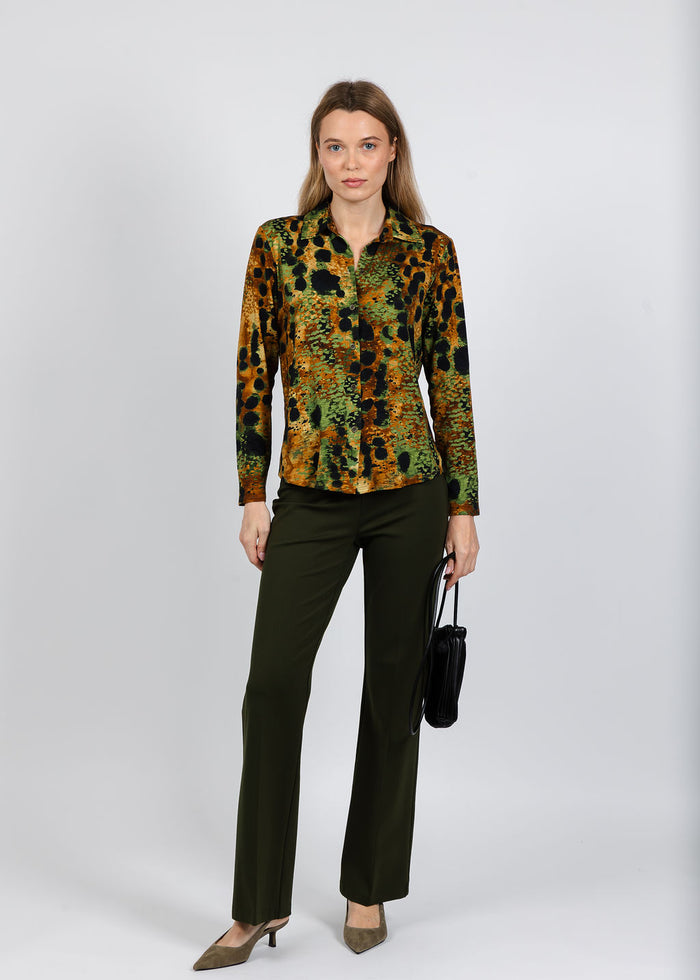 Peace of Cloth Jules Paramount Knit Pants Olive available at Barbara Katz