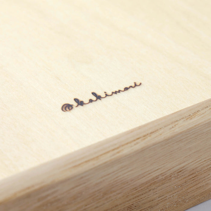 The Journal Shop - Side view of the Kakimori A5 Wooden Writing Tray showing slim, layered construction.