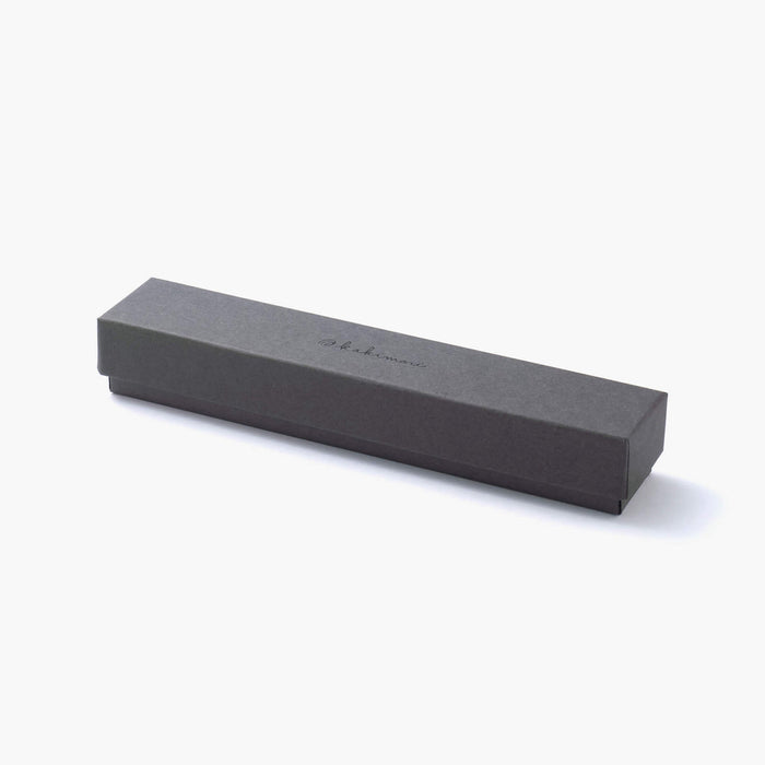 The Journal Shop - Closed grey presentation box for the Kakimori Handcrafted Ballpoint Pen.
