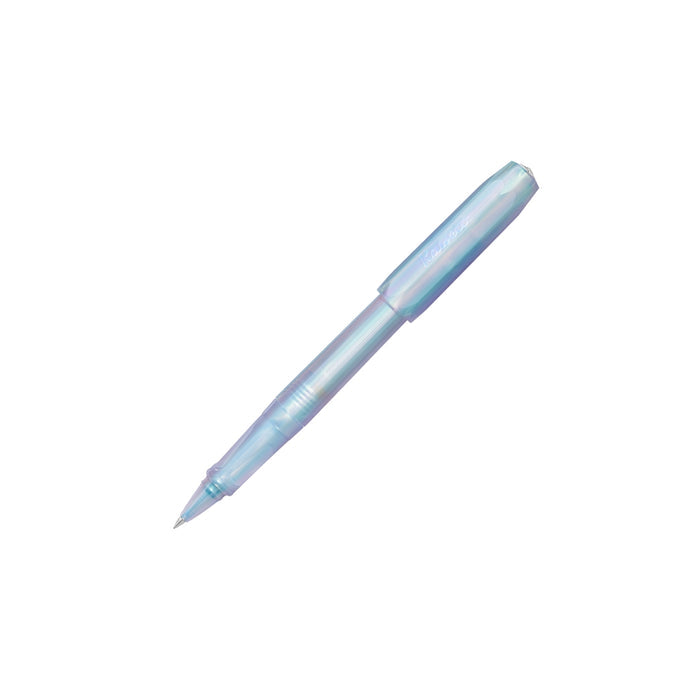 Kaweco Perkeo iridescent rollerball pen with pearlescent finish, shown in full view.
