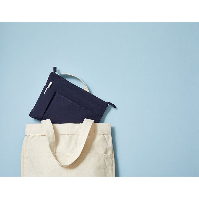 EMILY work pouch made from canvas, shown with a fabric handle against a light background.