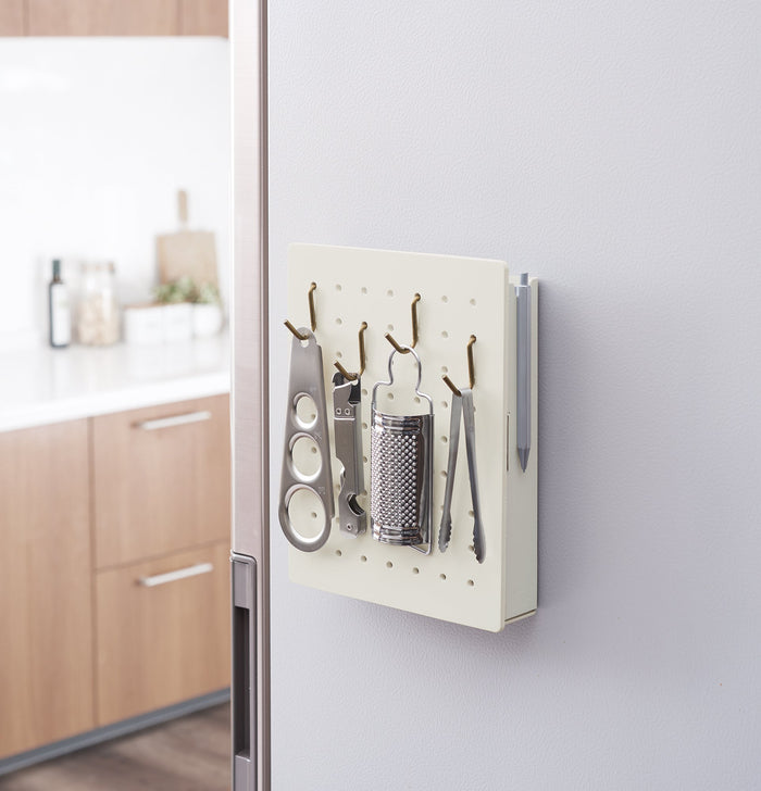 Harupeggy pegboard used for organising everyday accessories at home.