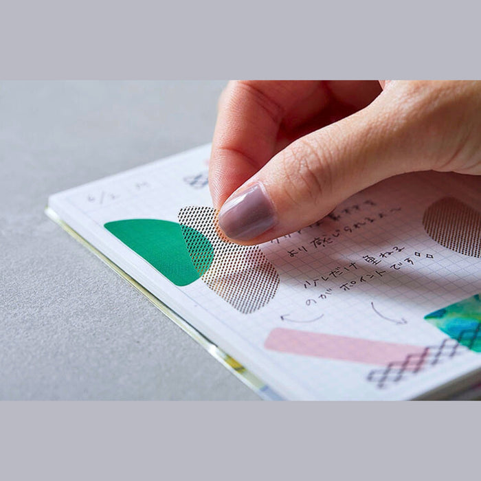 COFFRET cosmetic motif film sticker being transferred onto a surface using the film layer.