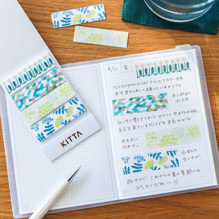 KITTA Basic Washi Stickers used in a notebook for journalling and planning.