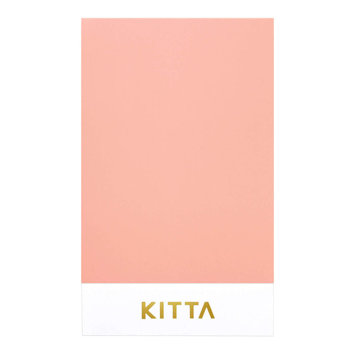 Single sheet of KITTA Basic Washi Stickers in a solid peach colour.