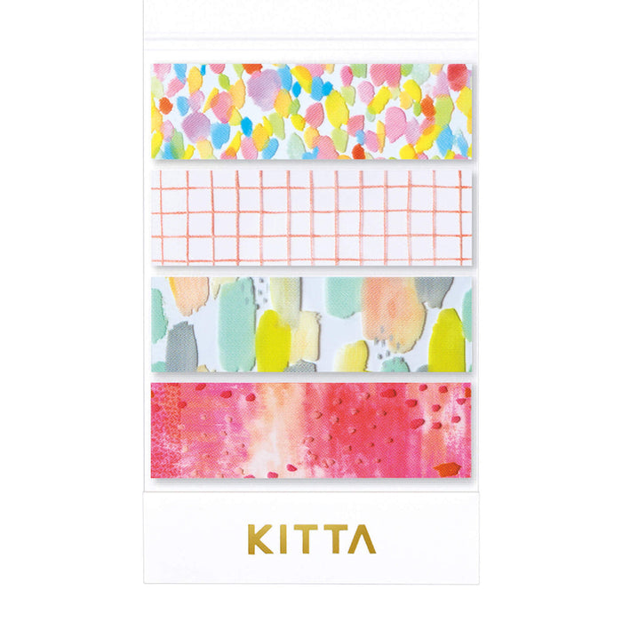 Drop - KITTA clear washi stickers in original packaging showing colourful transparent patterns.