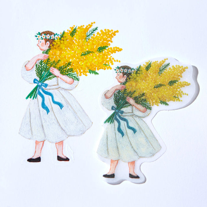 Character-themed KITTA flake washi stickers with illustrated figures.