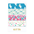 KITTA Jabara washi stickers pack showing multiple patterned strips in bright colours.