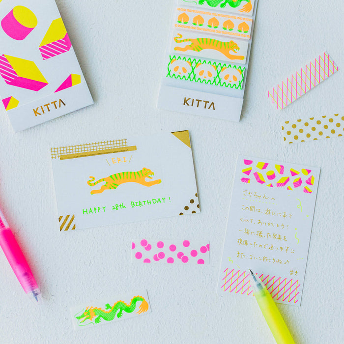KITTA special washi stickers used for decorating cards and stationery pages.