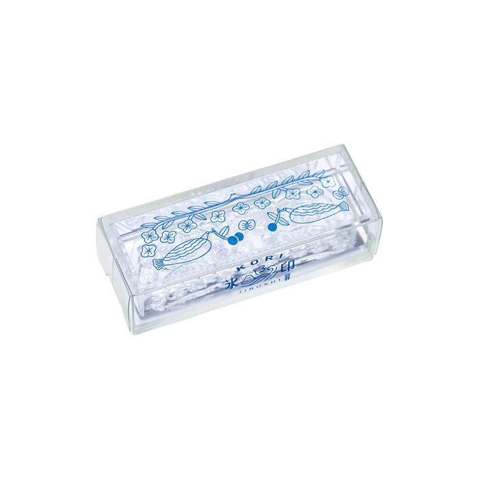 Kori Jirushi long clear stamp featuring small blue icons and symbols.