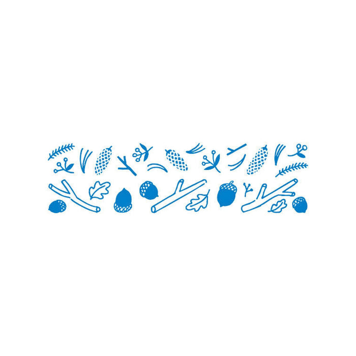 Long Kori Jirushi clear stamp designed for planners with blue functional icons.