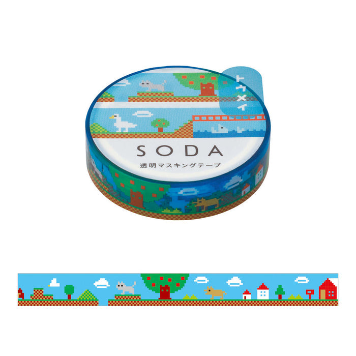 Dot - Single roll of SODA 10mm masking tape with colourful pattern.