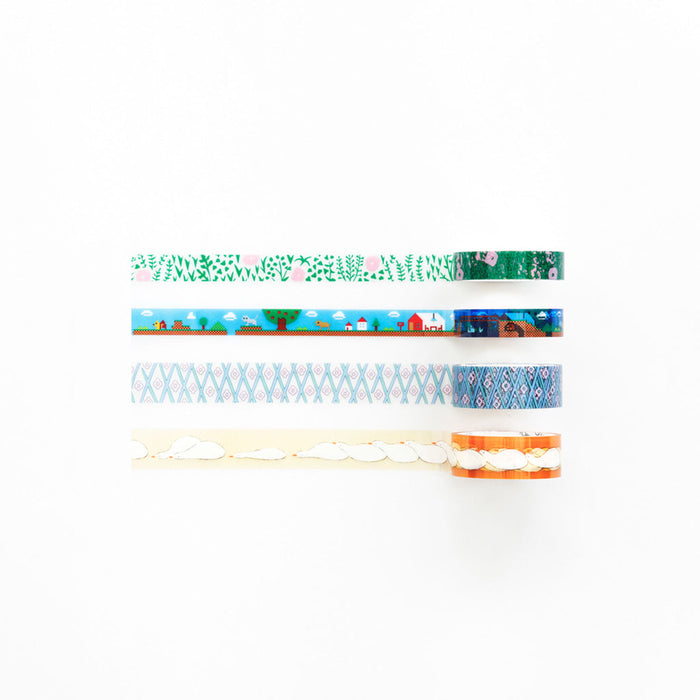 Assorted pattern strips created using SODA 10mm masking tape.