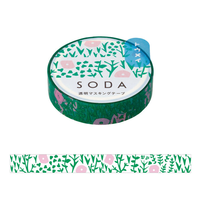 KING JIM SODA Film Masking Tape - 10mm, shown from the front.