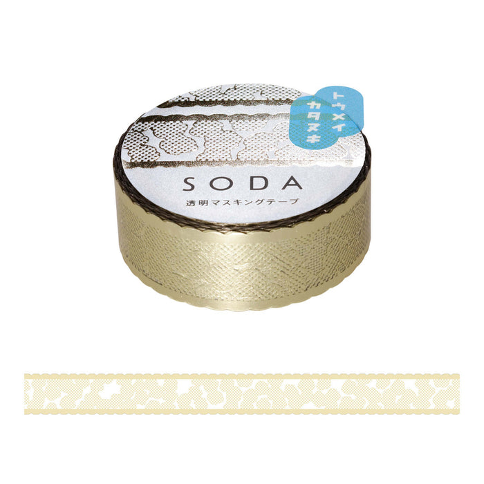 Lace Ribbon - Single roll of SODA foil and die-cut masking tape, 15mm width, on a white background.