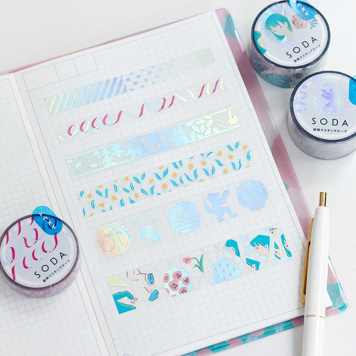 SODA foil masking tape 20mm used in a journal spread with decorative borders and accents.