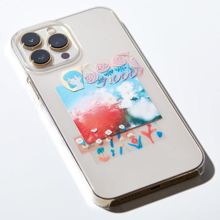 Smartphone decorated with SODA foil masking tape for custom personalisation.