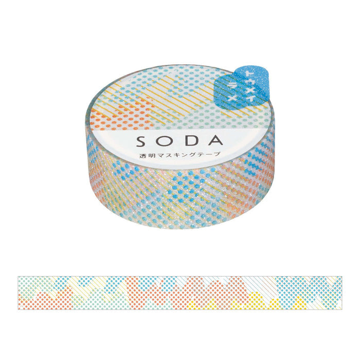 Spray - Close-up of SODA glitter masking tape 15mm highlighting the shimmering finish.