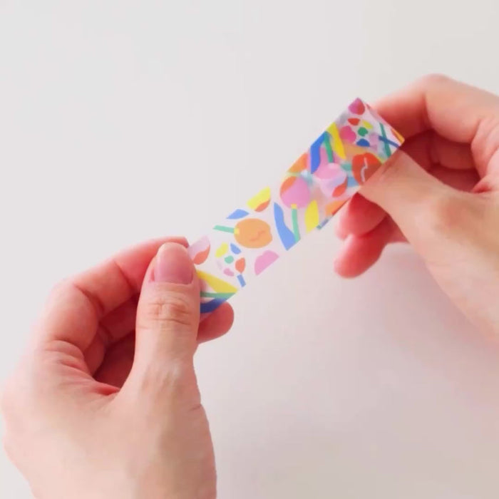 Multiple rolls of SODA glitter masking tape with sample strips displayed.