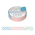 Geometry - SODA glitter masking tape with geometric pattern, 10mm width, shown as a single roll on a white background.