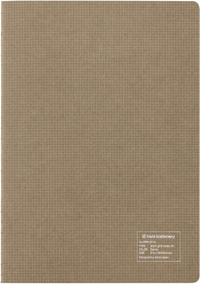 Kleid A5 2mm Grid Notebook, shown from another angle.