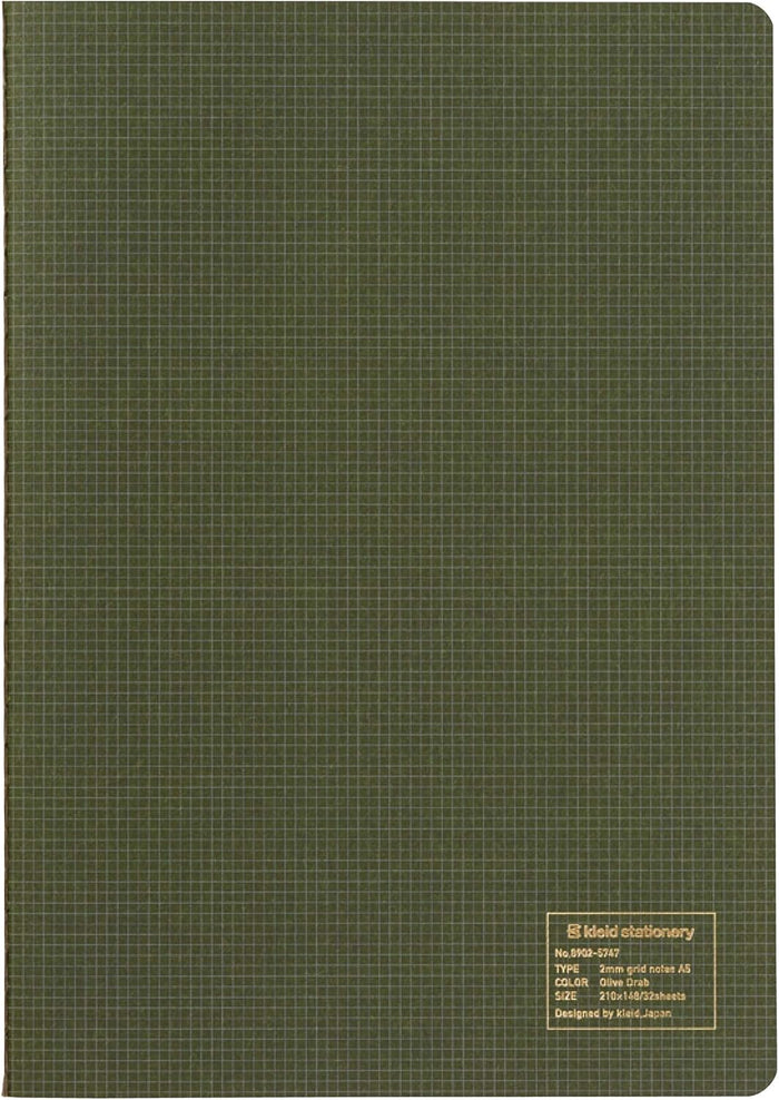 Kleid A5 2mm Grid Notebook, shown in full.