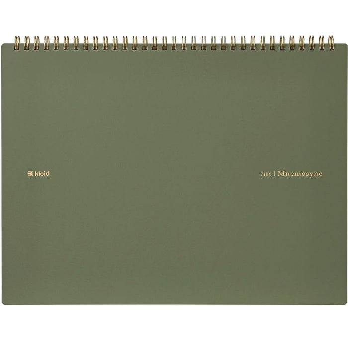 Kleid x Mnemosyne A4 Landscape Pad (2mm Grid Paper), shown from the front.