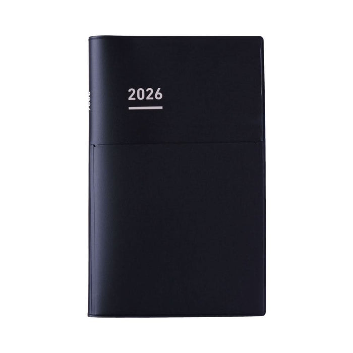 Alternative cover of Kokuyo Jibun Techo Biz 2026 A5 Slim Planner shown in black with simple, clean design.