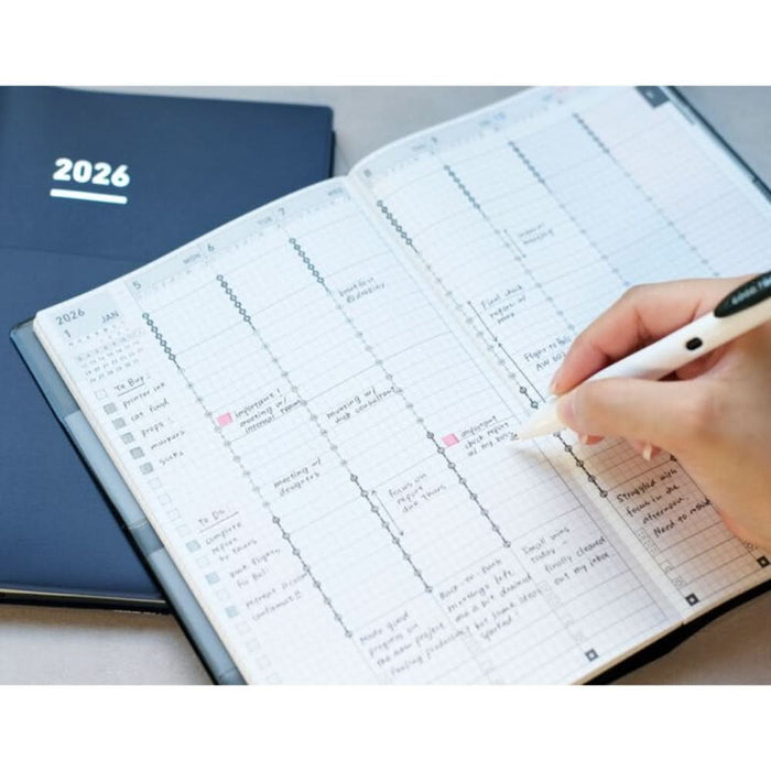 Kokuyo Jibun Techo Biz 2026 - A5 Slim Planner, shown in full.