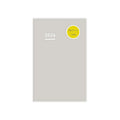 Front cover of Kokuyo Jibun Techo DAYs 2026 A5 Slim in grey with minimalist design and yellow edition sticker.