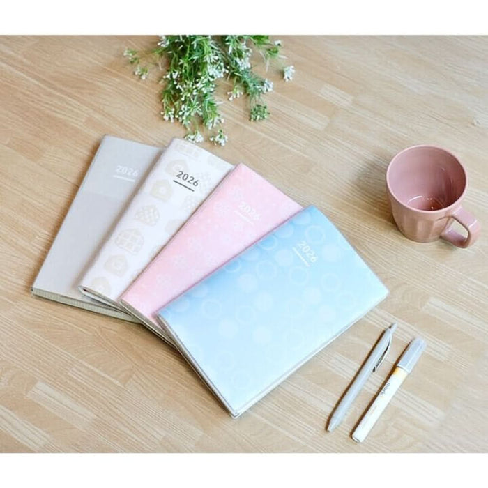 Kokuyo Jibun Techo Mini DAYs 2026 – B6 Slim Planner SOUSOU Limited Edition, shown from another angle.