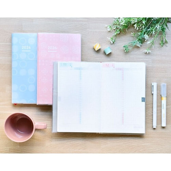 Kokuyo Jibun Techo Mini DAYs 2026 – B6 Slim Planner SOUSOU Limited Edition, detail view of the design.
