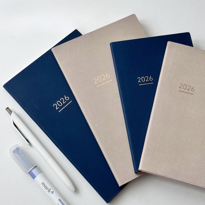 Kokuyo Jibun Techo Lite 2026 – A5 Slim Diary, shown from the front.