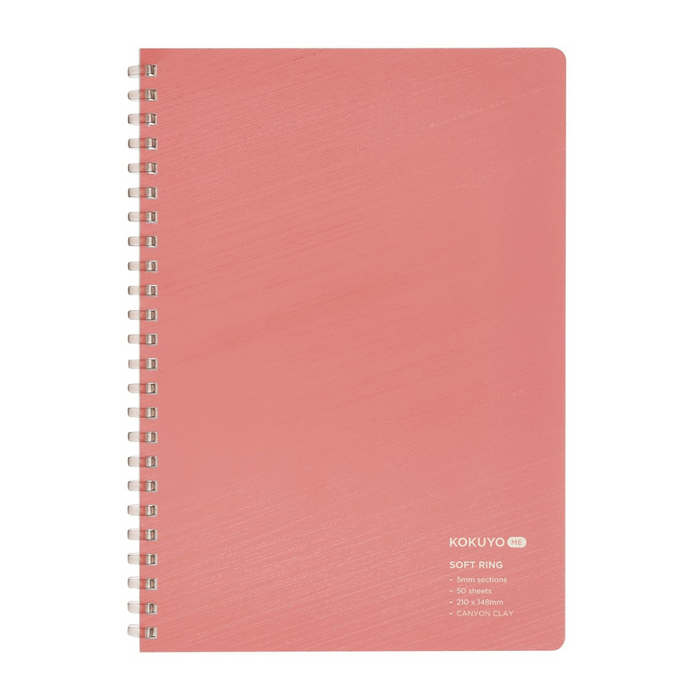 KOKUYO ME Soft Ring Notebook A5 with 5mm grid ruling for notes and sketches.