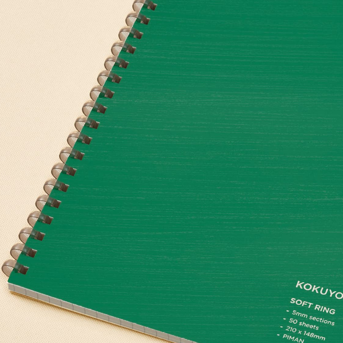 KOKUYO ME Soft Ring Notebook A5 viewed showing the cover.