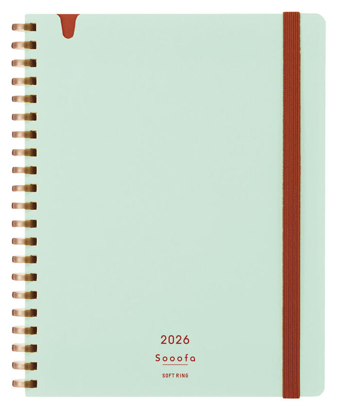 Kokuyo Softring Sooofa Diary 2026 - Monthly Grid Notes – B6, detail view of the design.