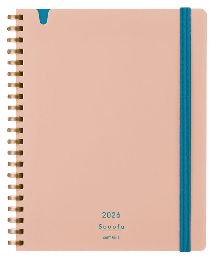 Kokuyo Softring Sooofa Diary 2026 - Monthly Grid Notes – B6, shown in full.