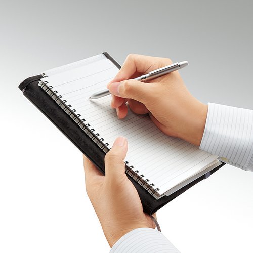 Kokuyo Systemic Cover Notebook 6 mm Rule Semi B5 Black - The Journal Shop