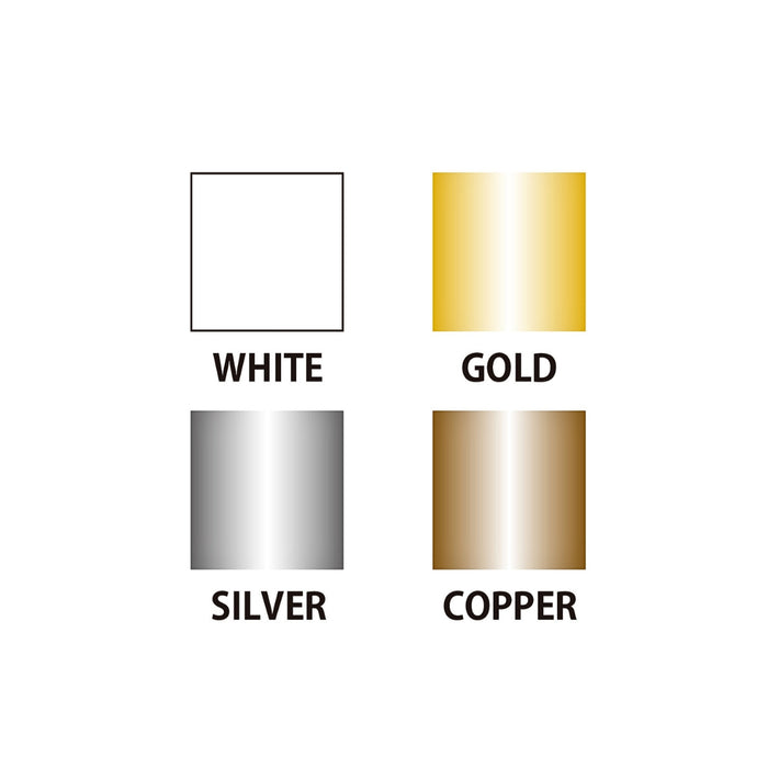 Colour chart for Kuretake ZIG Cartoonist Mangaka Opaque Liner 4 colour set.