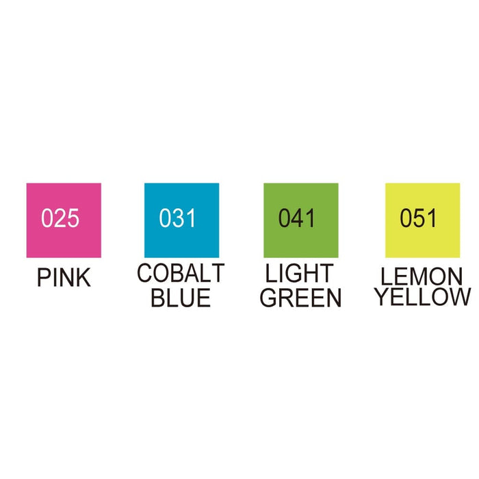 Kuretake ZIG Clean Color Real Brush - Set of 4 colours - Pop colours - The Journal Shop