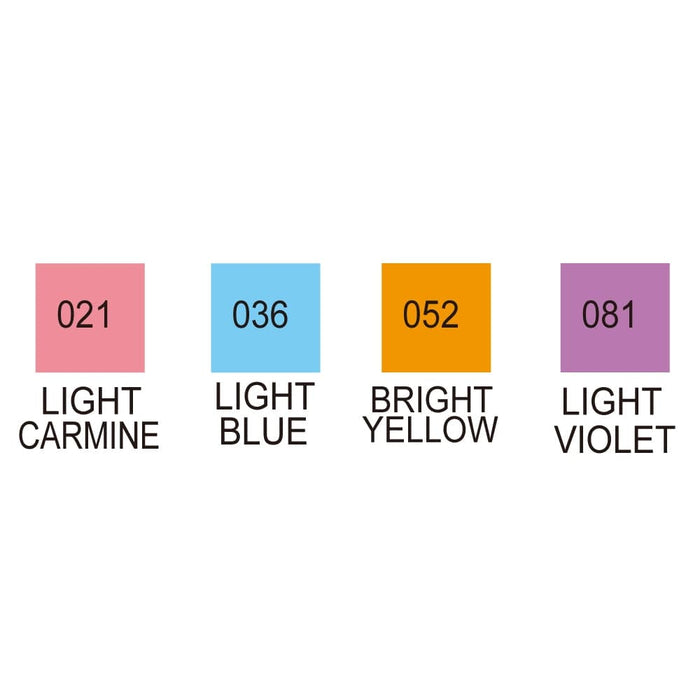 Kuretake ZIG Clean Color Real Brush - Set of 4 colours - Pale colours - The Journal Shop
