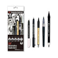 Kuretake ZIG Inktober Illustration Basic Set 2 in retail packaging with pens displayed.