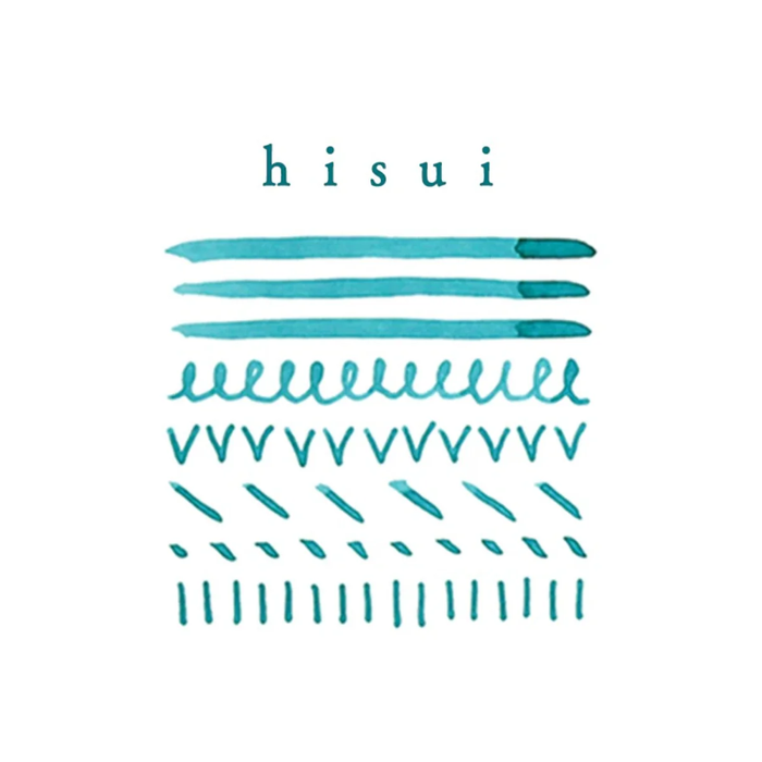 Kyoto Ink Kyo No Oto Limited Edition Fountain Pen Ink – Hisui (40ml), shown from the front.