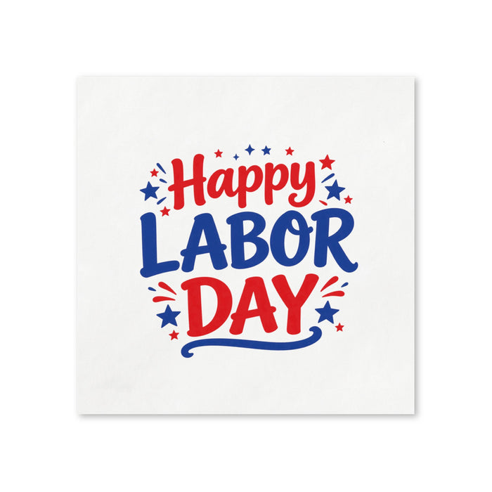 Labor Day Cocktail Napkins, 50-Pack, 3-ply, Labor Day Party Decor