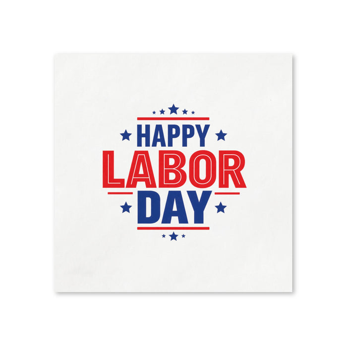 Labor Day Cocktail Napkins, 50-Pack, 3-ply, Labor Day Party Decor