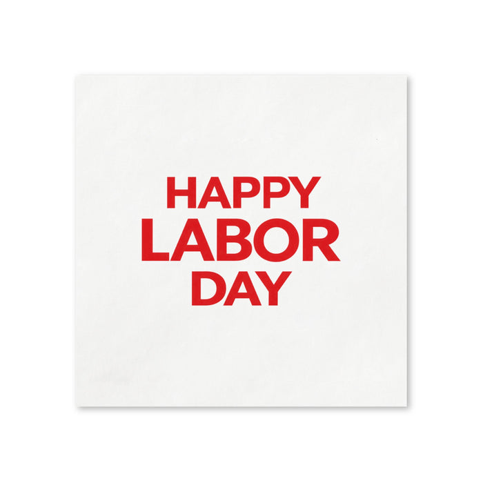 Labor Day Cocktail Napkins, 50-Pack, 3-ply, Labor Day Party Decor