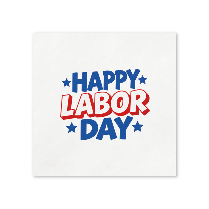 Labor Day Cocktail Napkins, 50-Pack, 3-ply, Labor Day Party Decor
