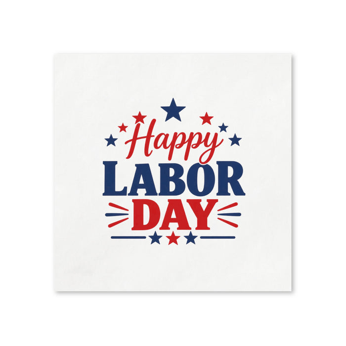Labor Day Cocktail Napkins, 50-Pack, 3-ply, Labor Day Party Decor