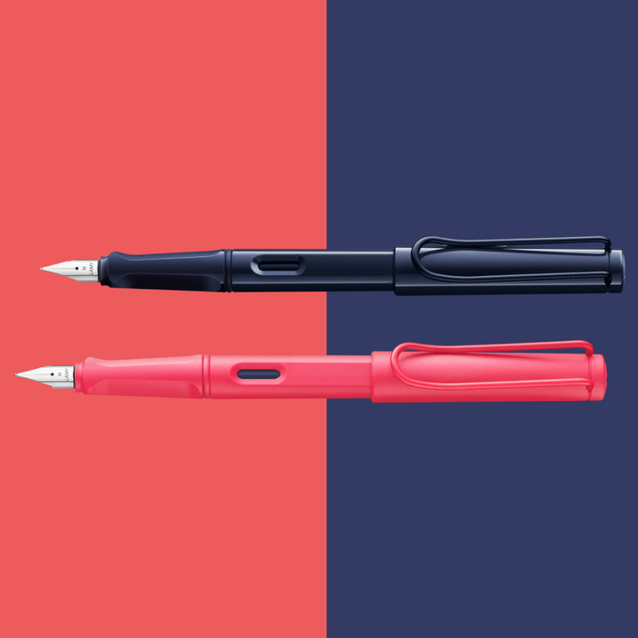 LAMY safari Fountain Pen Special Edition Dark Dusk / Sunset, shown from the front.